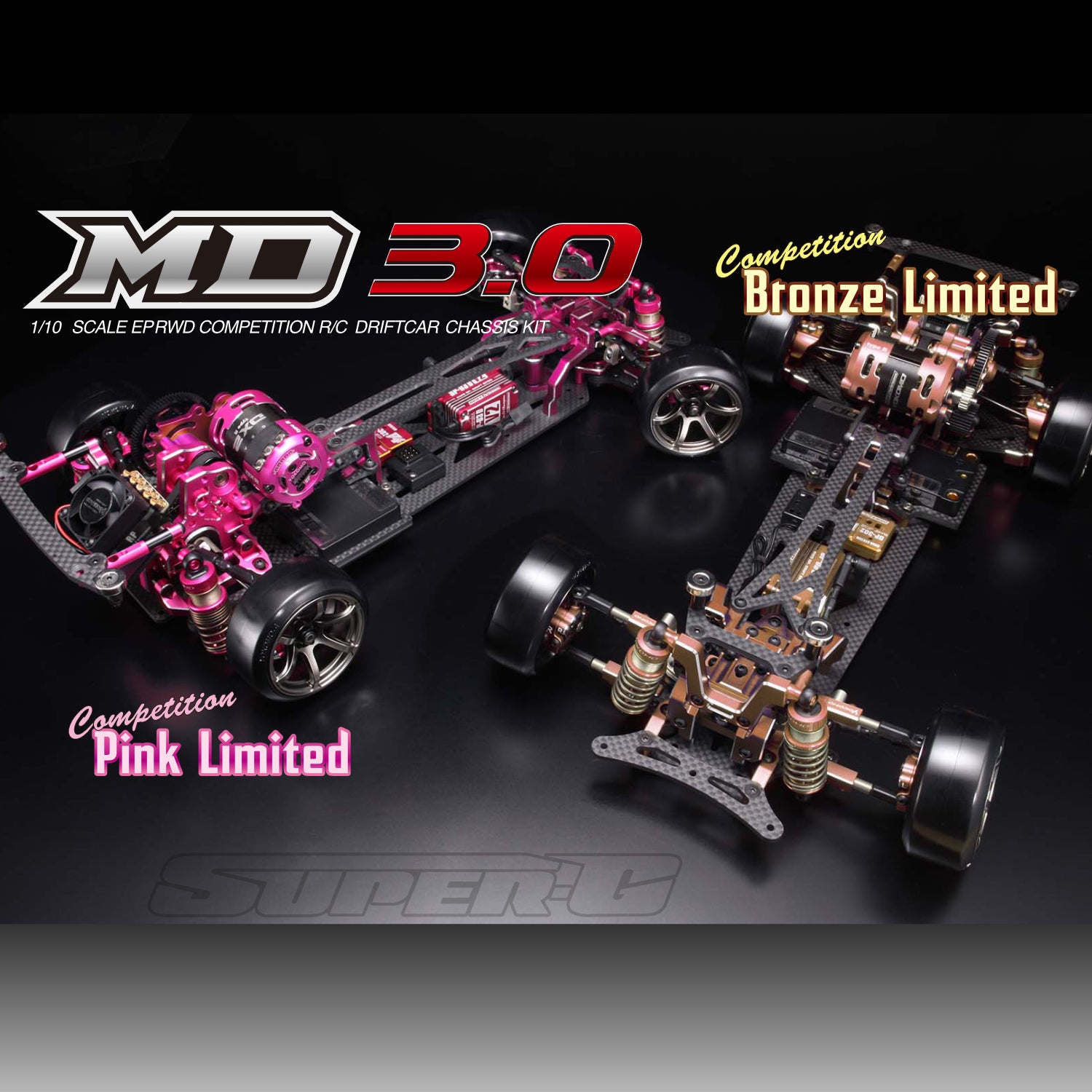 PREORDER: MD 3.0 MASTER DRIFT COMPETITION KIT - LIMITED EDITION RWD 1-10 RC Drift Car kit MD3.0 PINK BRONZE [Yokomo]