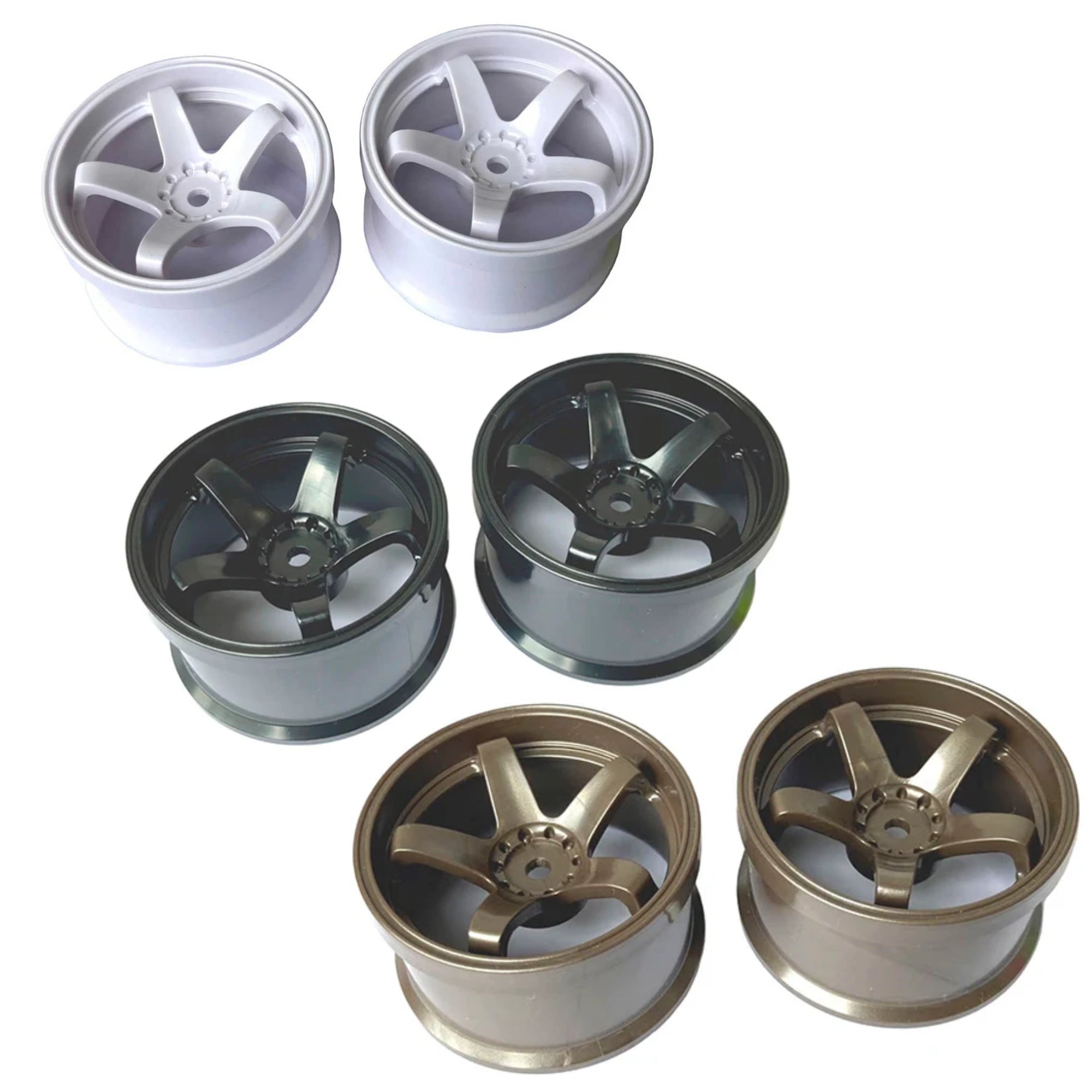 N Model Ver.3 30mm Rims Offset (6mm/8mm)- White Black Matte Bronze Rims [TOPLINE] TDW-282WH