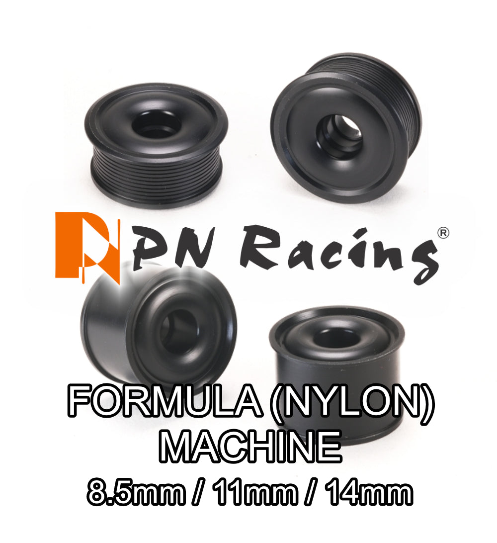 2WD Machine Cut NYLON BLACK Formula Wheels Flanged Rims for Mini-Z (1-28) [PN Racing] MR2188