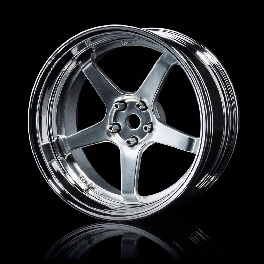 GT 5 SPOKE (SILVER) Adjustable Offset Rims (4-Pack) [MST] 832109FS