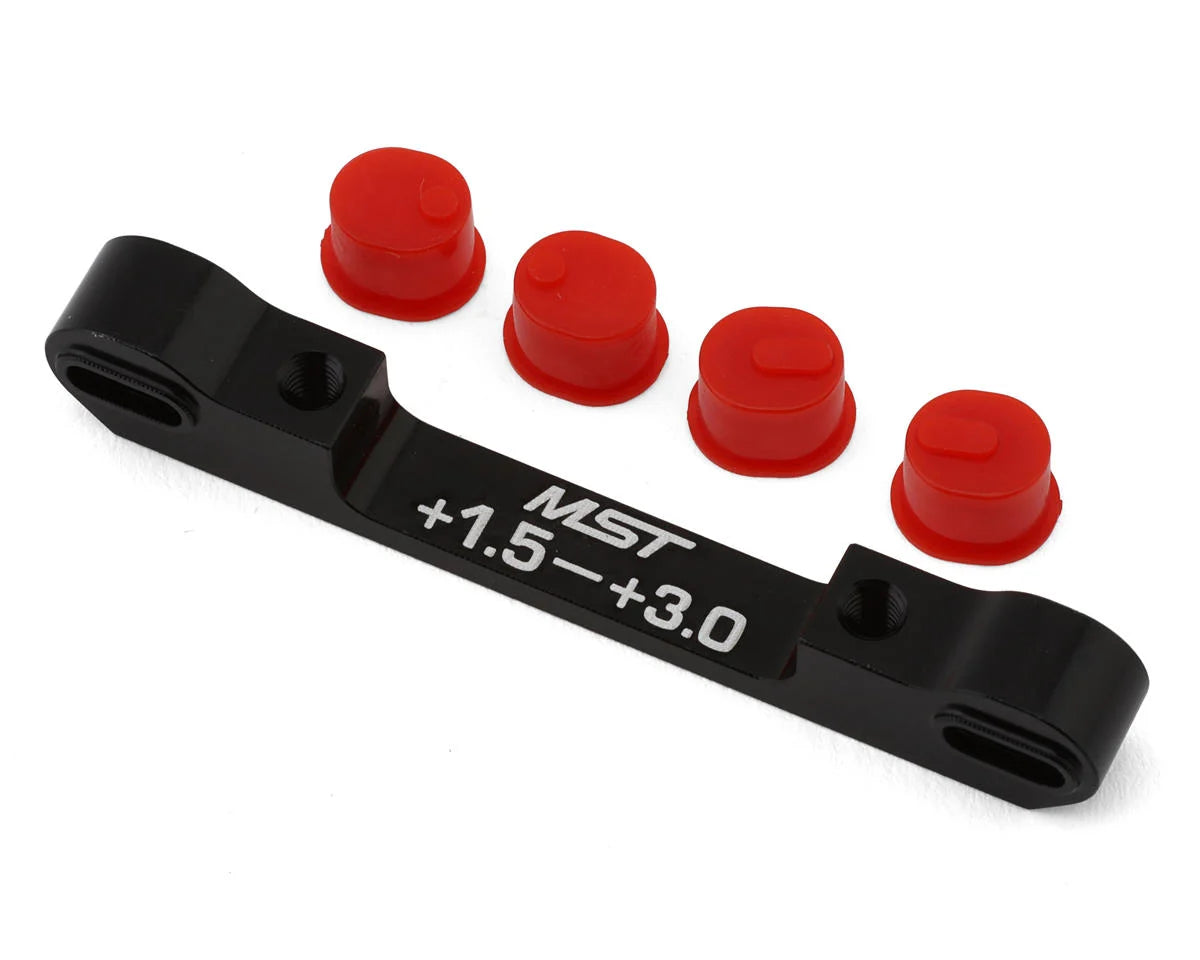 MST RMX Adjustable Aluminum Suspension Mount (+1.5/+3.0) (Black MST RMX Adjustable Aluminum Suspension Mount (+1.5/+3.0) (Black