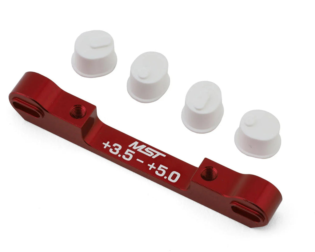 MST RMX Adjustable Aluminum Suspension Mount (+3.5/+5.0) (Red)[MST