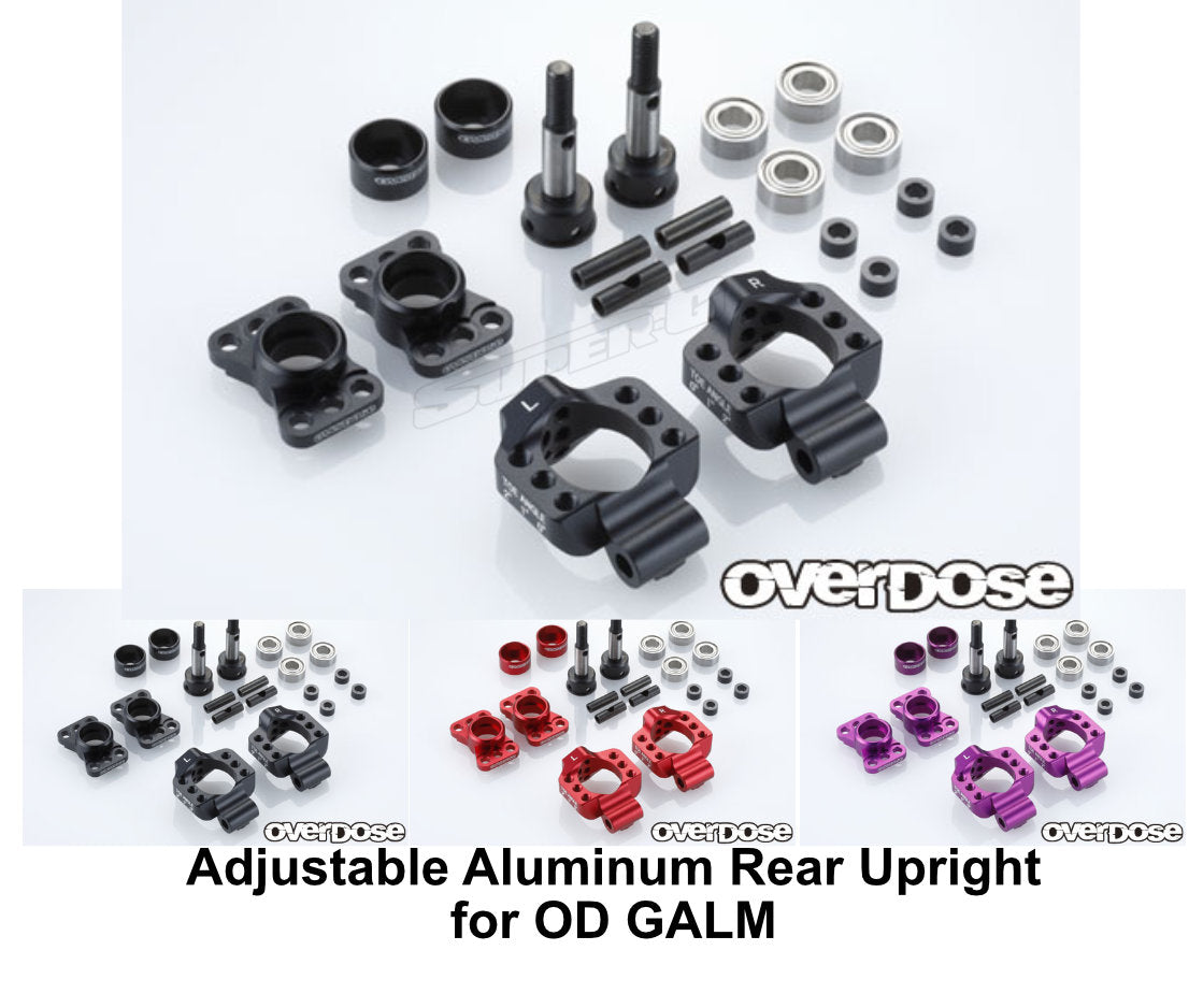 Adjustable Aluminum Rear Upright(For OD) RED PURPLE BLACK [Overdose] OD2277b OD2278b OD2279b