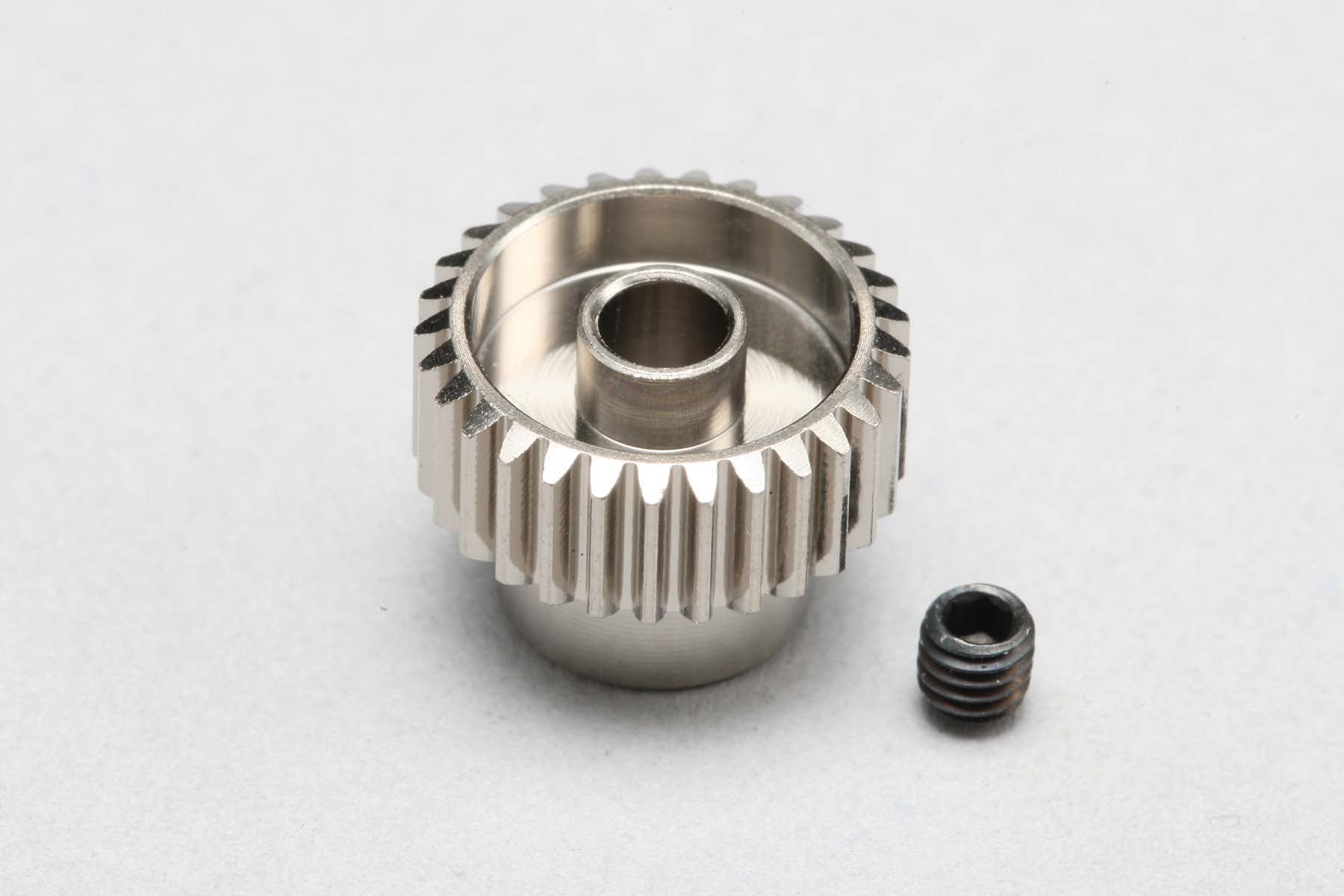 Hard Coated Aluminum Pinion Gear - 64P - 22T 23T 24T 25T 26T 27T 28T 29T 30T 31T 32T 33T 34T 35T 36T 37T 40T 41T 42T 43T 44T 45T 46T 47T 48T 50T [Yokomo] PG-64(22-50A)