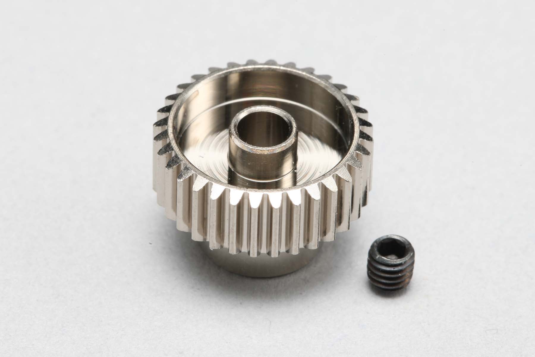 Hard Coated Aluminum Pinion Gear - 64P - 22T 23T 24T 25T 26T 27T 28T 29T 30T 31T 32T 33T 34T 35T 36T 37T 40T 41T 42T 43T 44T 45T 46T 47T 48T 50T [Yokomo] PG-64(22-50A)