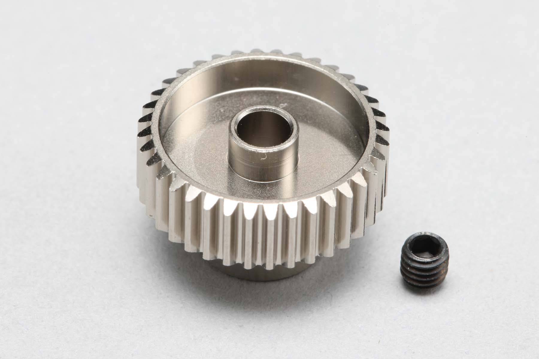 Hard Coated Aluminum Pinion Gear - 64P - 22T 23T 24T 25T 26T 27T 28T 29T 30T 31T 32T 33T 34T 35T 36T 37T 40T 41T 42T 43T 44T 45T 46T 47T 48T 50T [Yokomo] PG-64(22-50A)