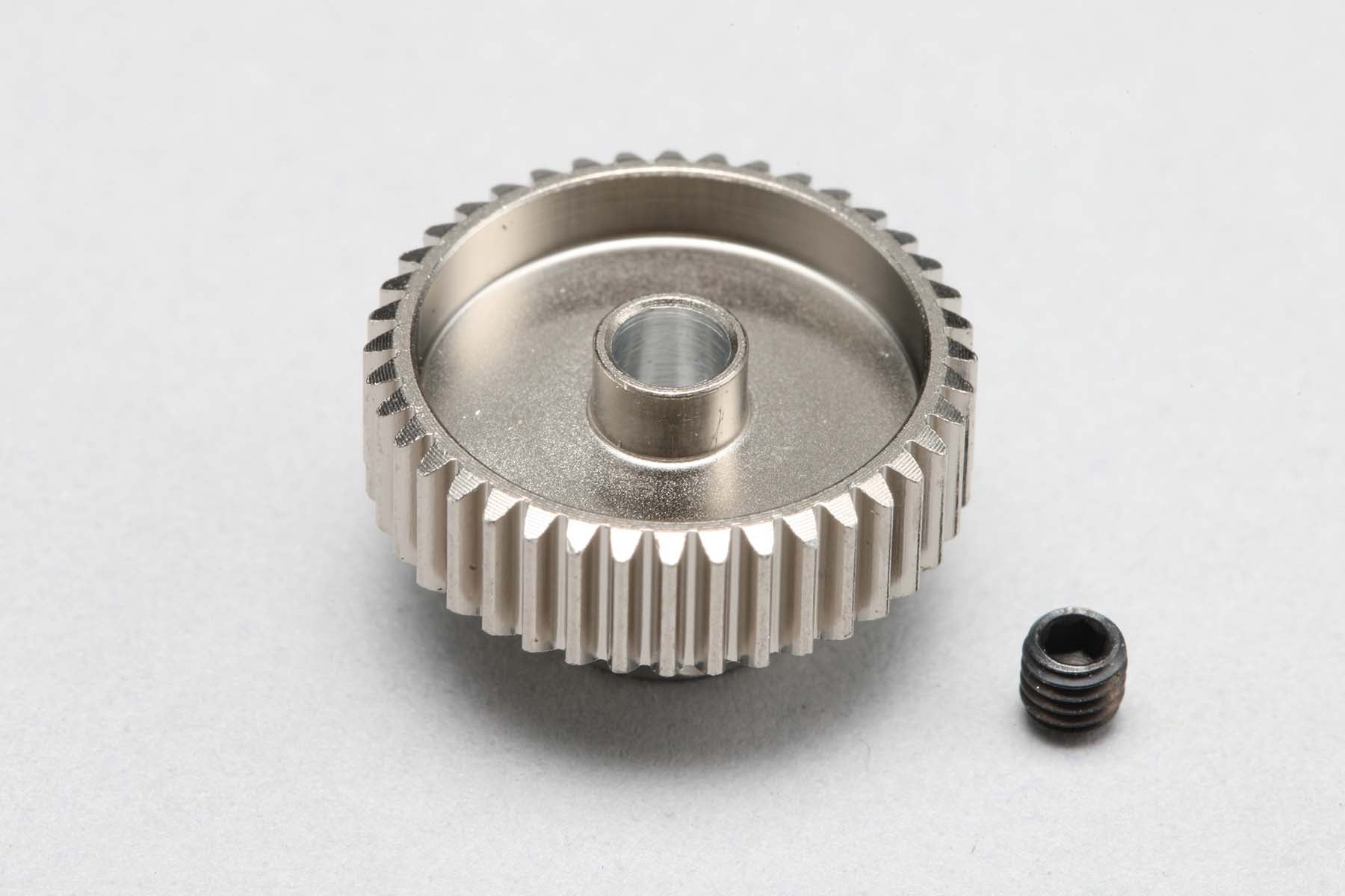 Hard Coated Aluminum Pinion Gear - 64P - 22T 23T 24T 25T 26T 27T 28T 29T 30T 31T 32T 33T 34T 35T 36T 37T 40T 41T 42T 43T 44T 45T 46T 47T 48T 50T [Yokomo] PG-64(22-50A)