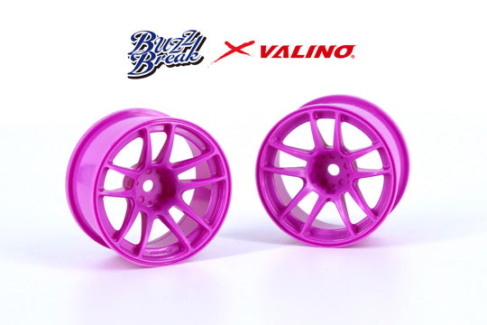ZERO専BUZZBreak 26mm アルミホイール ピンク 4個セット Buzz Break Valino N820S - PURPLE 7mm 1/10 Wheel Rims [Overdose] BB
