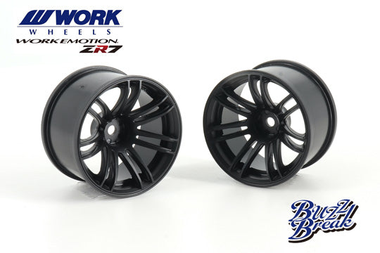 *WIDE* WORK EMOTION ZR7 30mm WIDE (9offset - BLACK) (2 PACK) 1/10 Rims Wheel [Buzz Break x Overdose] BB-RW-037
