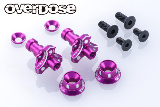 PREORDER: Aluminum One Piece Axle Shaft Type-2 (For OD/RWD) 7mm 5mm (RED PURPLE BLACK) [Overdose]
