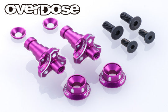 PREORDER: Aluminum One Piece Axle Shaft Type-2 (For OD/RWD) 7mm 5mm (RED PURPLE BLACK) [Overdose]