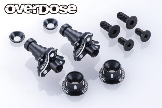 PREORDER: Aluminum One Piece Axle Shaft Type-2 (For OD/RWD) 7mm 5mm (RED PURPLE BLACK) [Overdose]