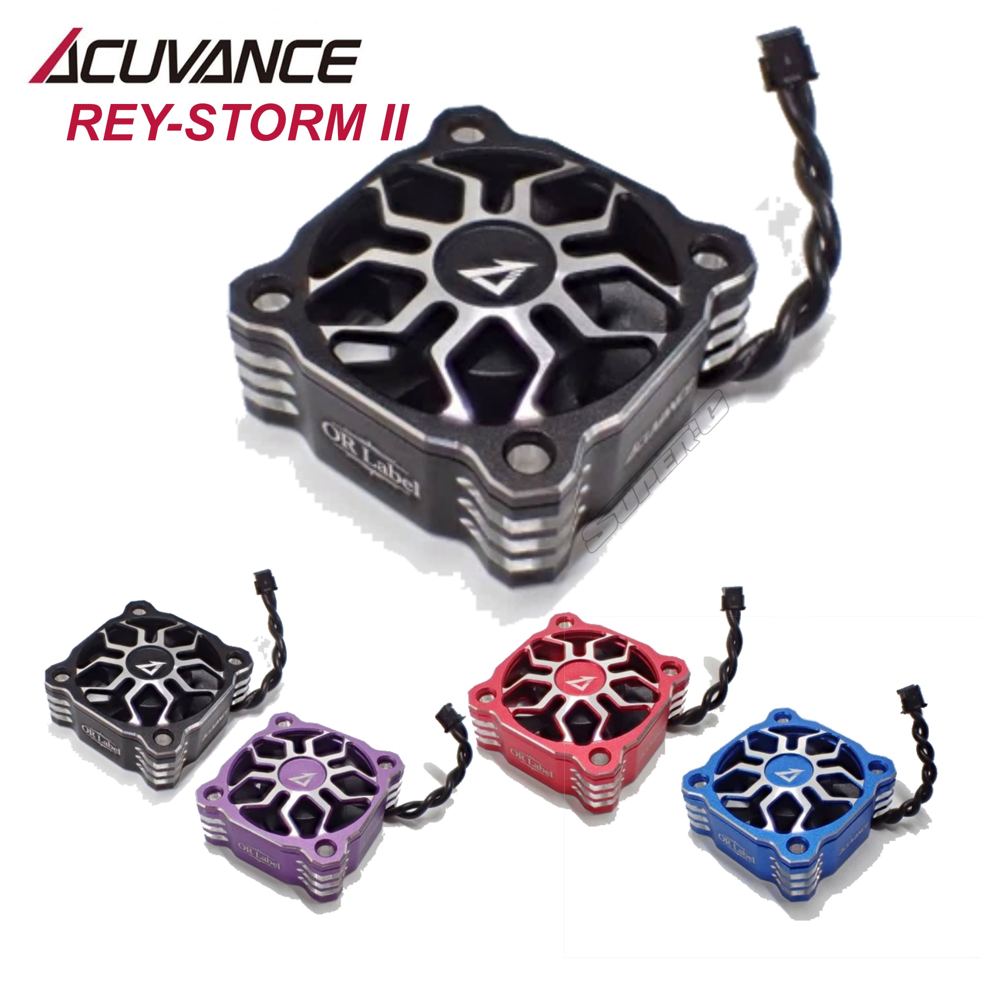 REY STORM II 30mm HIGH POWER OR Orange Label COOLING FAN ( BLACK RED PURPLE BLUE ) REYSTORM  [Acuvance] 60816 60817 60818 60819