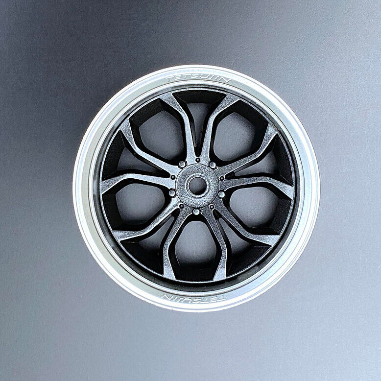 DEEP SPIDER Gun metal / Silver Super-Rim Set (Adjustable Offset 3, 6 ...