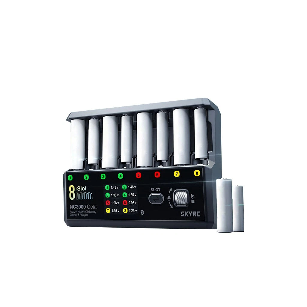 NC3000 Octa 8-Slot Battery Charger and Analyzer for AA/AAA NiMH NiCd Independent Slots 1/28 MINI-Z [Sky RC] SK-100228