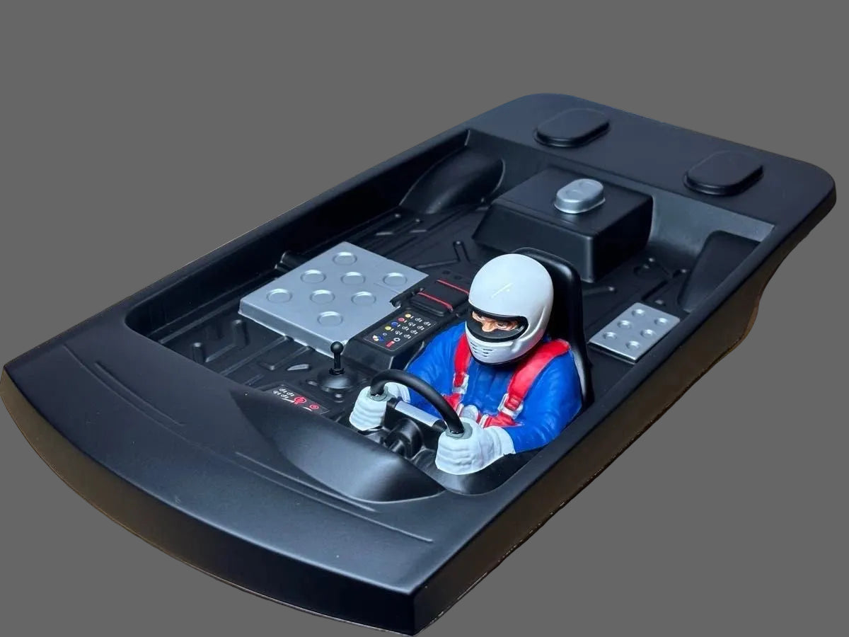 Interior Cockpit Set (With Helmet) Scale Driver LEFT HAND DRIVE (Unpainted) [Tamiya] 54298