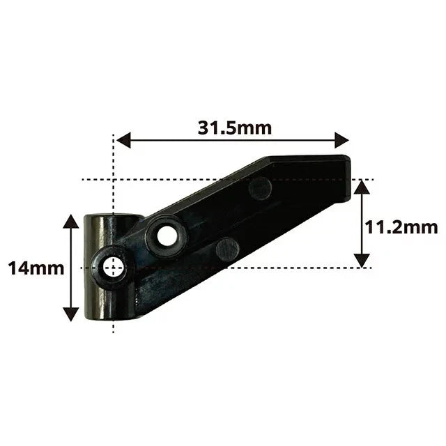 AST Front Upper Arm (DELRIN) WHITE - BLACK (RDX) [Topline] TP-640 TP-652