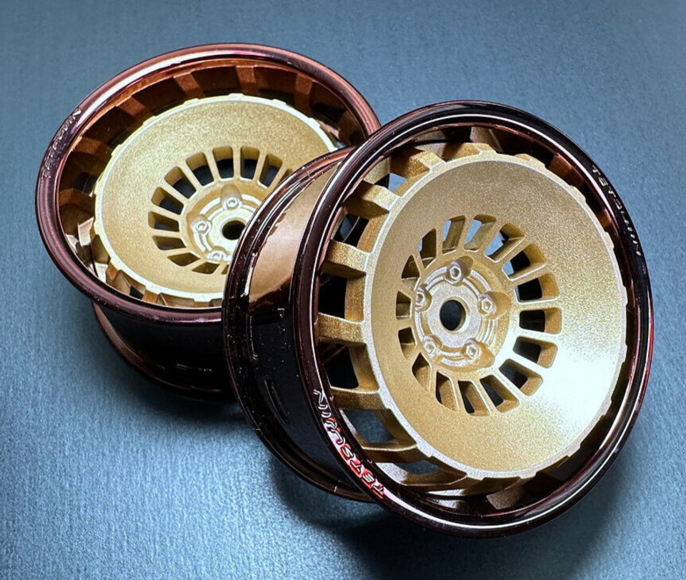 Super Bowler Rims Wheels (BROWN-GOLD) 5, 8 11 OFFSET (PAIR) [Tetsujin ...