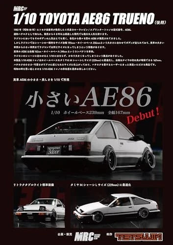 TOYOTA AE86 M-Chassis Body (240mm short wheelbase) 1-10 SWB [MRC