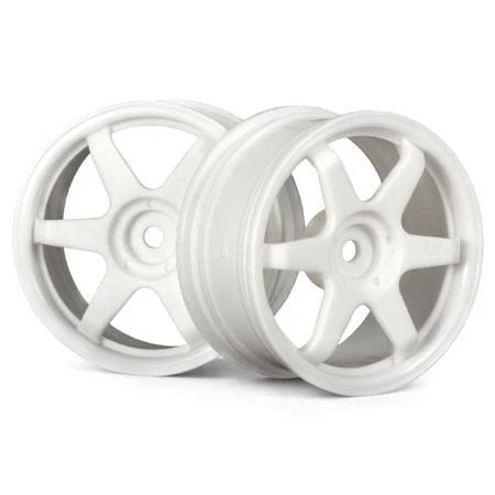 RAYS VOLK RACING TE37 (6mm OFFSET) WHITE DEEP DISH 1-10 RIMS [HPI RACING] 3845