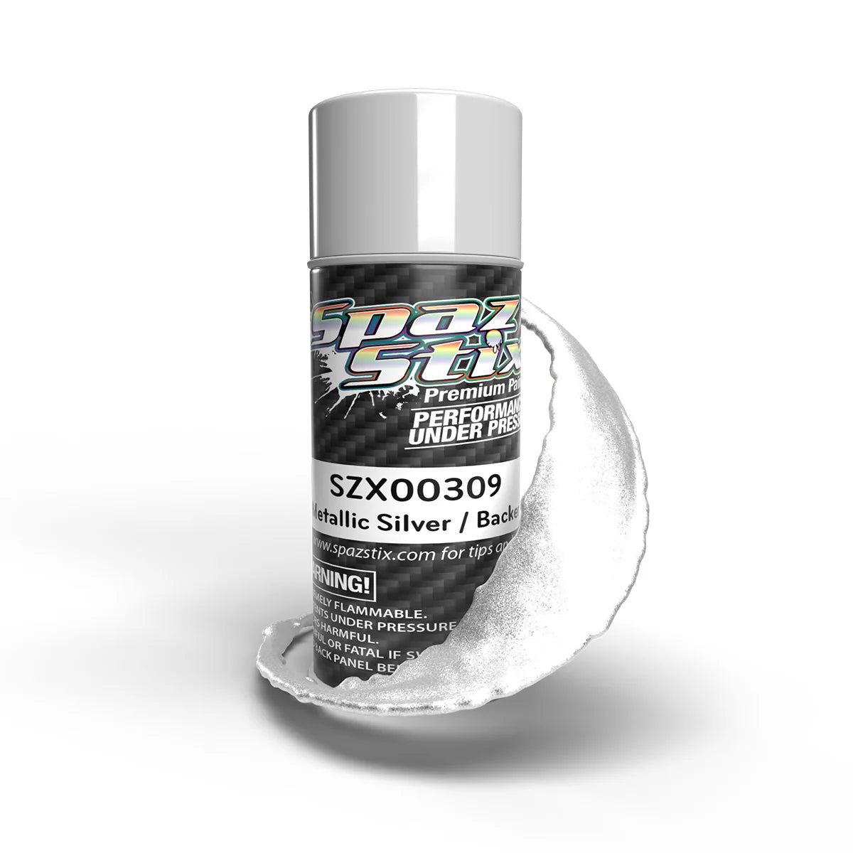 Metallic Silver / CANDY Backer - Polycarbonate Spray Paint [Spaz Stix] SZX00309