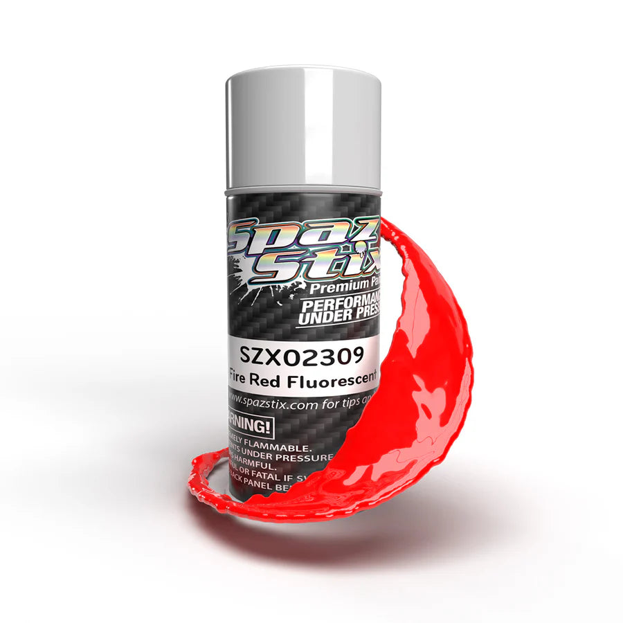 FIRE RED FLUORESCENT Polycarbonate Spray Paint [Spaz Stix