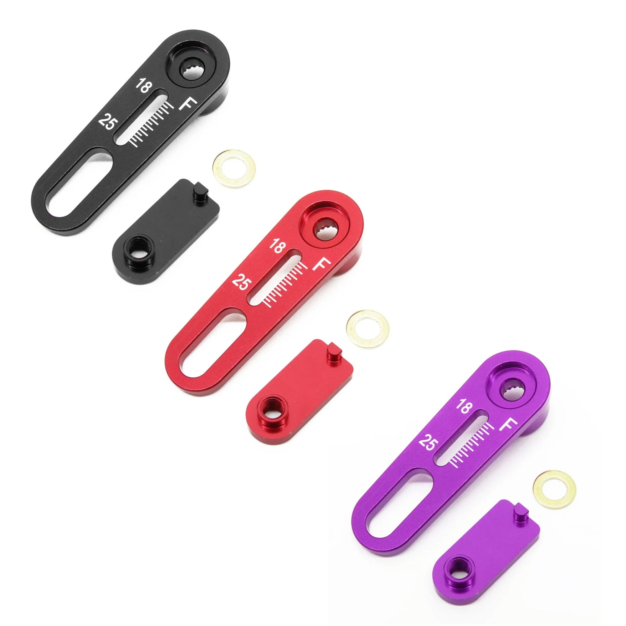 ADJUSTABLE RANGE 25T SERVO HORN 18mm - 25mm Red Black Purple FRD [Wrap Up Next] 0647-FD 0646-FD 0645-FD