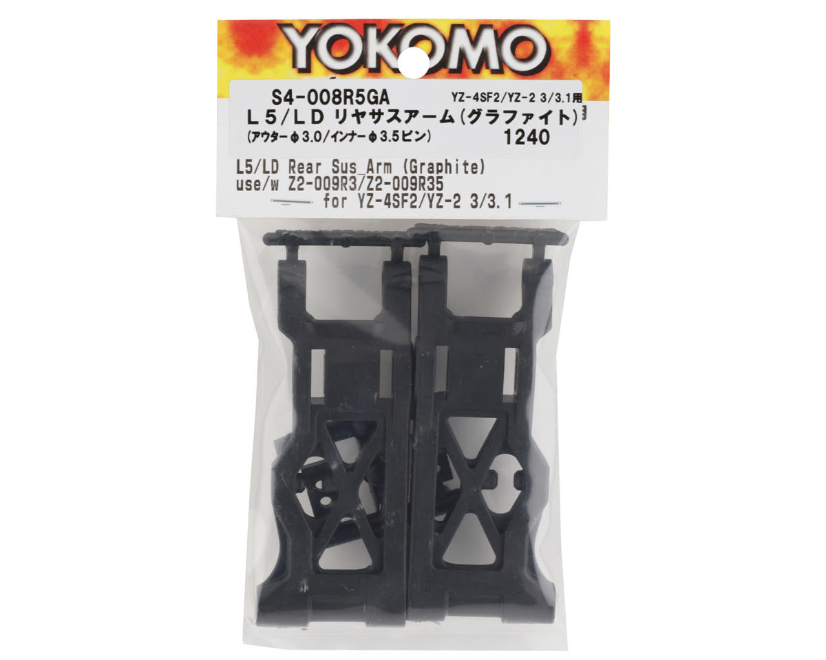 YZ-4S Graphite Molded L5/LD Rear Suspension Arm (Type B/3.5 pin) 1-10 [YOKOMO] S4-008R5GA
