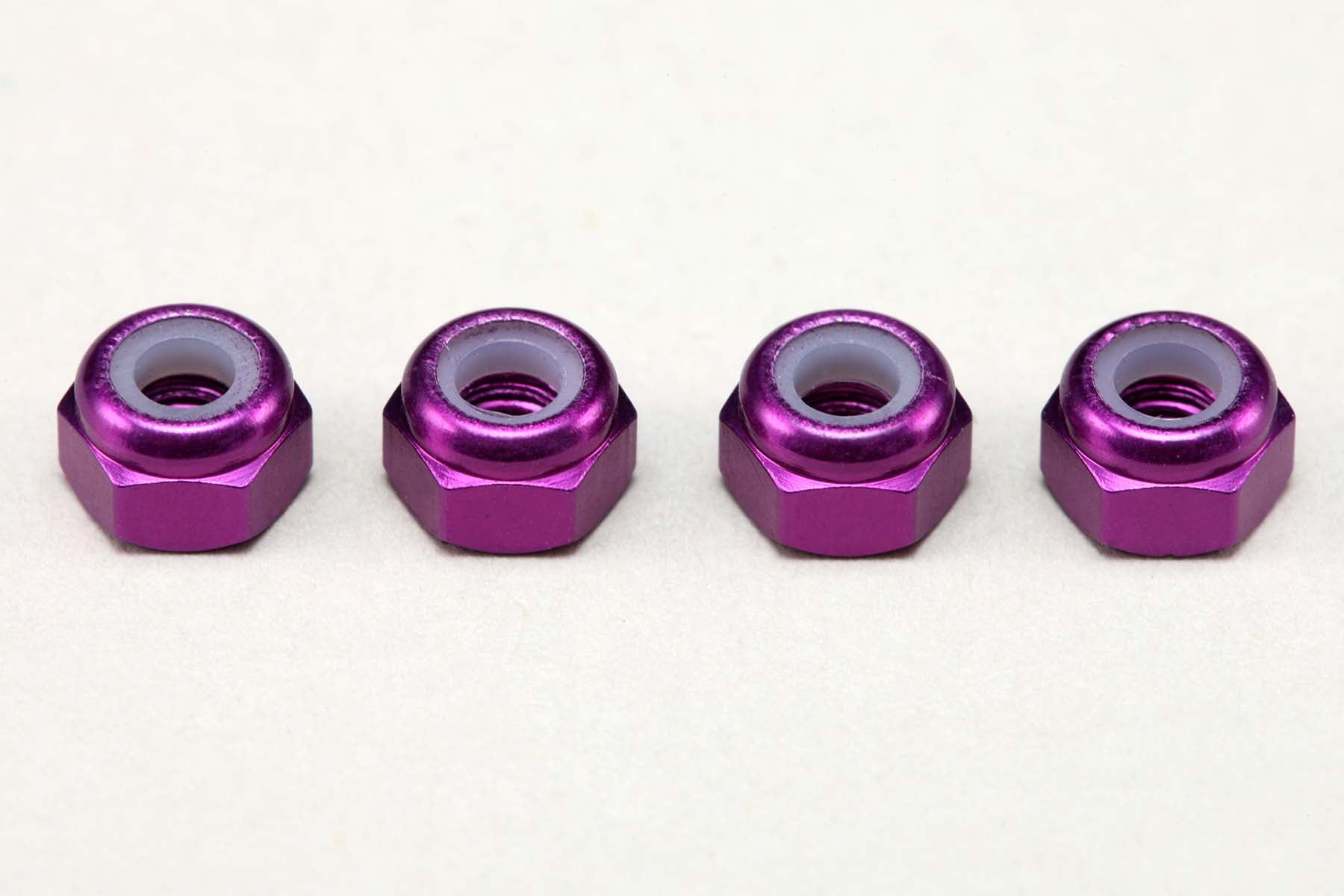 M3 Aluminum 3mm Nylon Lock Nuts [YOKOMO] ZC-N3AR ZC-N3ABL ZC-N3APU