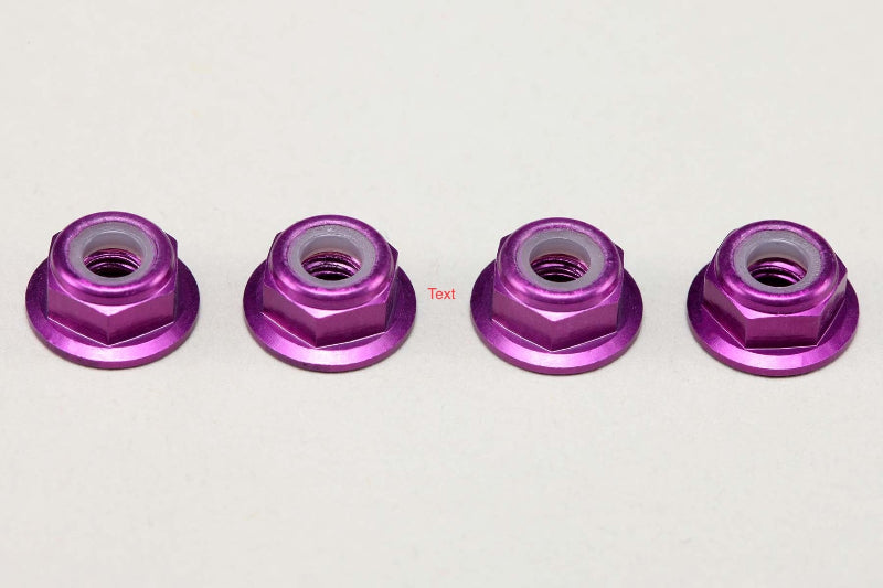 M4 Aluminum 4mm Nylon Lock Nuts [YOKOMO] ZC-N4AFLBK ZC-N4AFLBL ZC-N4AFLPU