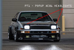 AE86 TRUENO 3DR ラジドリ ボディ D-CRAFTリトラ LED付 AE86 TRUENO