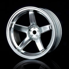 Silver 5 Spokes - ADVAN GT Style - 8 Offset Rims (4-Pack) [MST