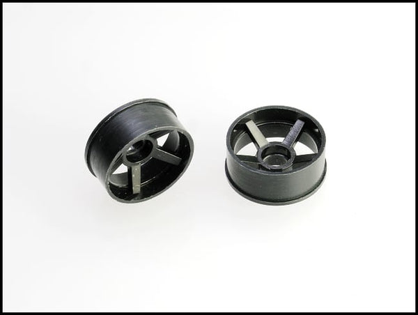 2WD Machine Cut - 5 Spoke Wheels BLACK - RWD Rims for Mini-Z (1-28) (8 ...