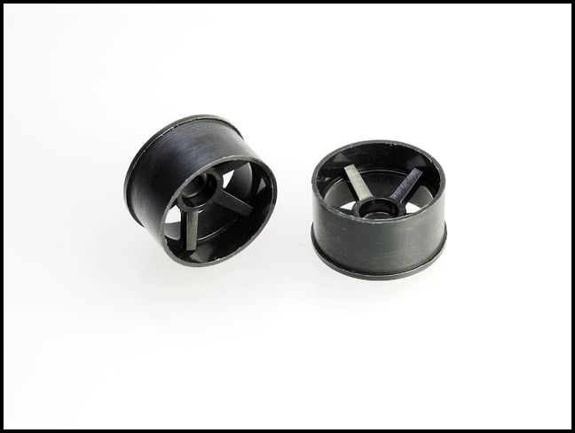 2WD Machine Cut - BBS Wheels BLACK - RWD Rims for Mini-Z