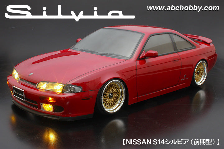 ABC HOBBY 1/10 NISSN S14 Silvia ナヴァーン仕様 Nissan Silvia S14 ZENKI 1-10 Body Set [ABC Hobby] 67171 – Super-G