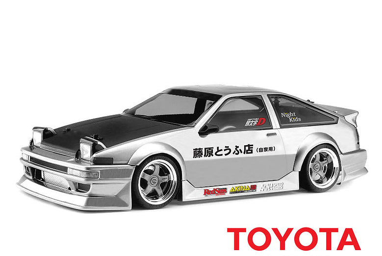 Toyota AE86 Corolla GTS TRUENO w- FLARES AND BODYKIT OPTION COMBO  (INITIAL-D) 3DR HATCHBACK DRIFT 1-10 Body Shell [Quality RC] QRC-316