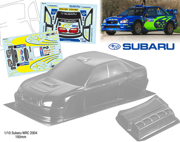 2004 Subaru Impreza STI BLOB Eye 1-10 Body Shell Rally 555 [Quality RC ...