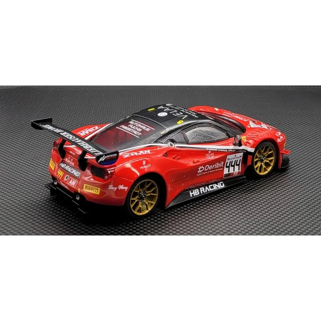 1-28 GL 488 GT3 Body 009 (Black-Red) (98mm) [GL Racing] GL-488-GT3-009