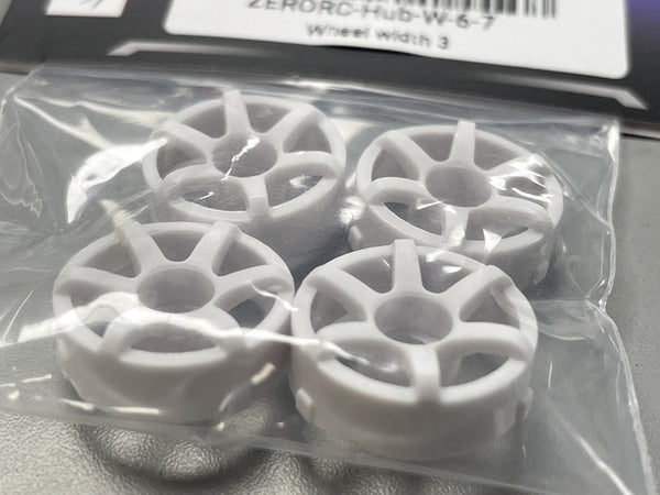 Face Wheels R06 6 Spoke TE-37 RIM FACES - WHITE 4PC Set (Wheel WHITE 3) for RW00 [ZERO ...