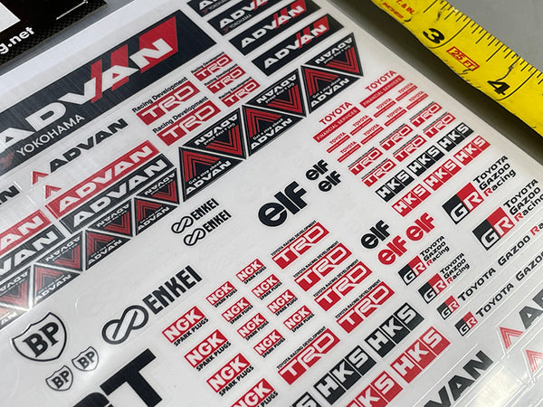 1-10 SLAPS: ADVAN YOKOHAMA TOYOTA DECAL SHEET LBWK DRIFT STICKERS [TEA ...