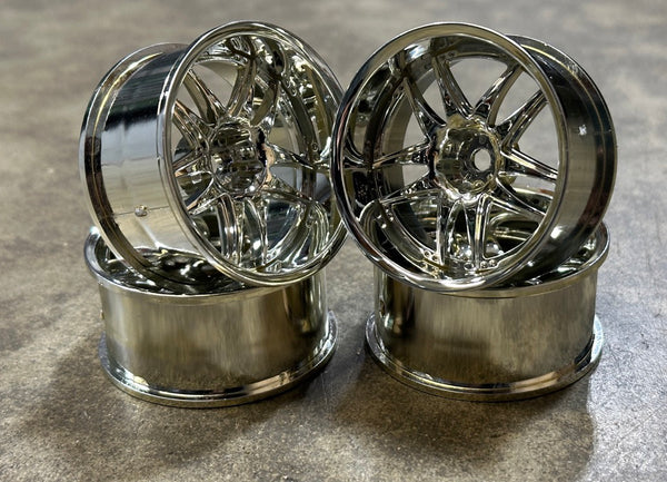 1-10 VOLK RACING GT-V RIMS - DEEP DISH +9 CHROME (4 PACK) [K SPORT] GT ...