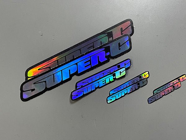 Super Generic Sticker Hologram Super-G Diecut Decal Stickers 2.5