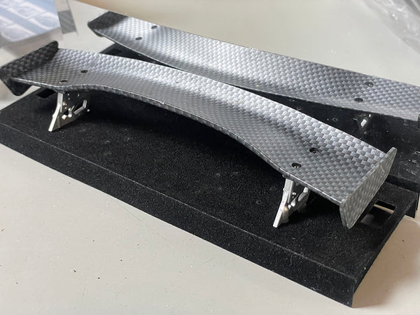Carbon Fiber Style SPOILER with SILVER (LOW-TRUNK) 184mm