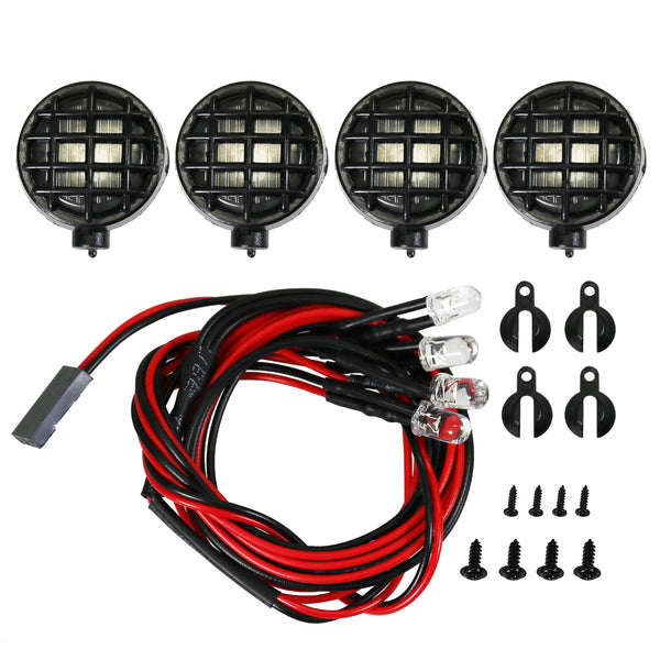 Front Fogs Rally Off-Road Rally Style Fog Flood Lights 1-10 LED Holder with Mounts (4pc ...
