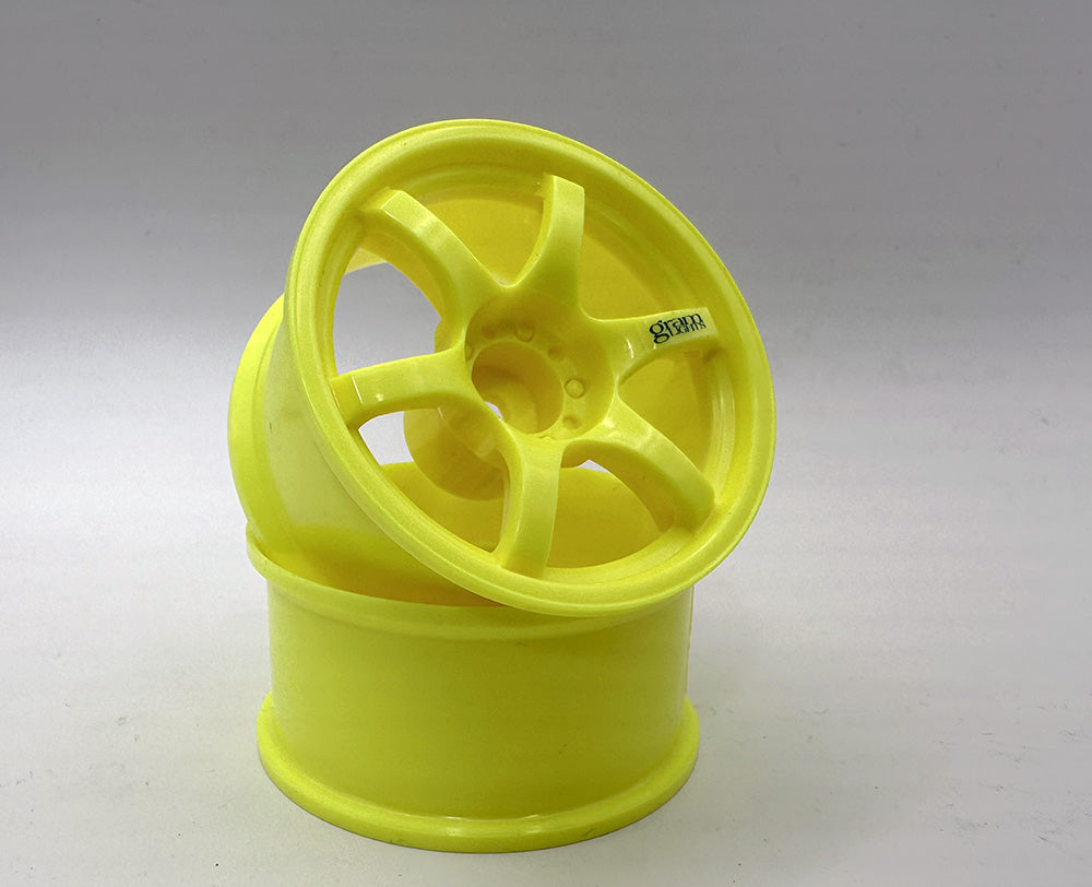 1-10 RAYS - Neon Yellow GRAMLIGHTS 57D Rims 6mm 8mm - DRIFT