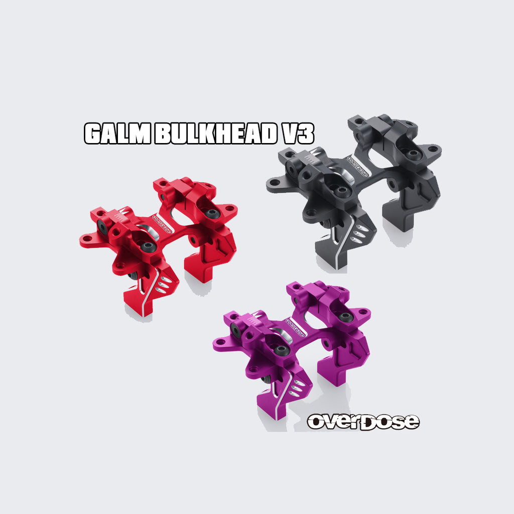 オーバードーズ ショク Aluminum Front Bulkhead Type-3 (For GALM) RED PURPLE BLACK