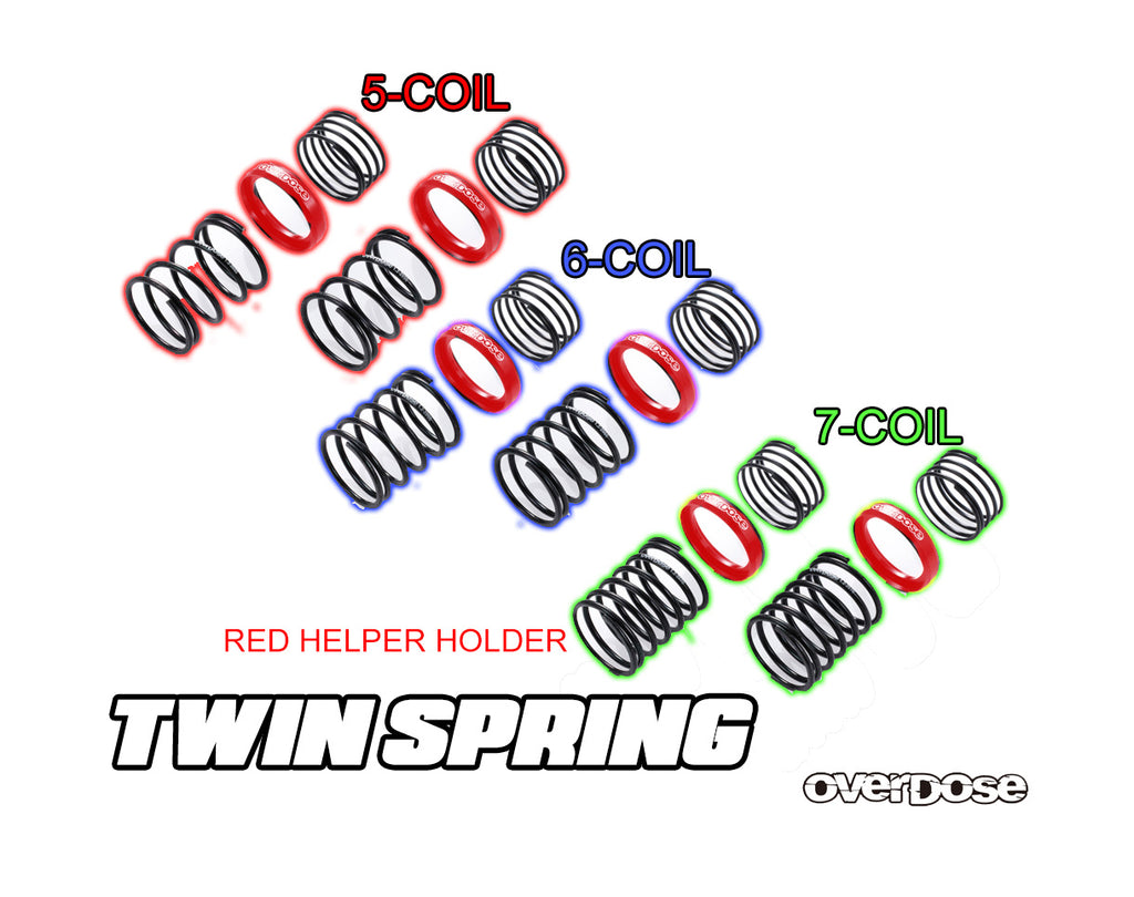 オーバードーズ ハイパフォーマンスツインスプリング レッド OD High Performance Twin Spring RED HELPER ( 1.2mm x 20mm
