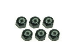 MINI-Z Nylon Lock Wheel Nuts BLACK 2mm - 6 Pack [3 Racing] 3RAC
