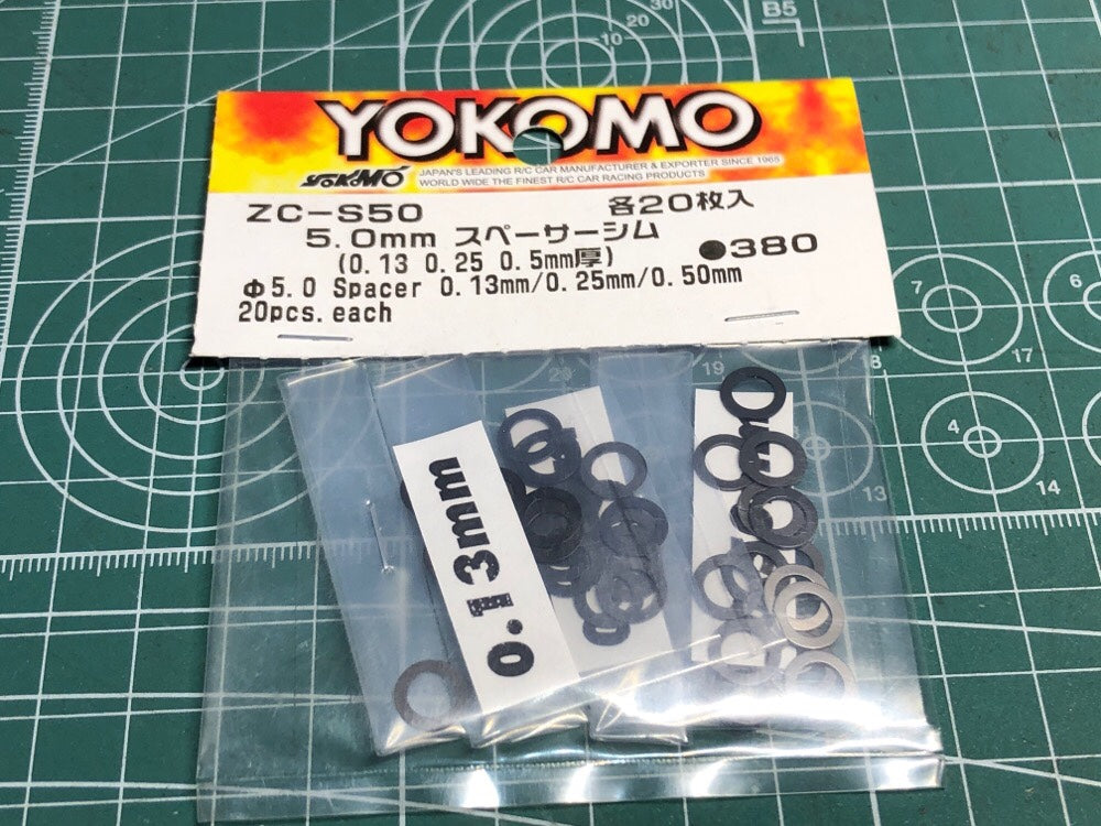 5.0mm Spacer Stainless Steel Shims (.13mm - .25mm .5mm) (20 of