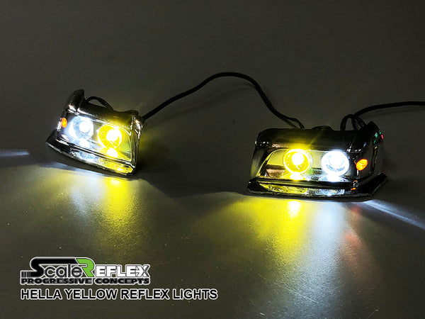 HELLA YELLOW Reflex LED Light Kit for 1-10 R-C Car (10 LED KIT) LIPO o ...